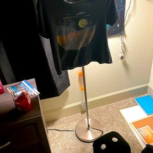 Moon and winter mountains soft Crop tee